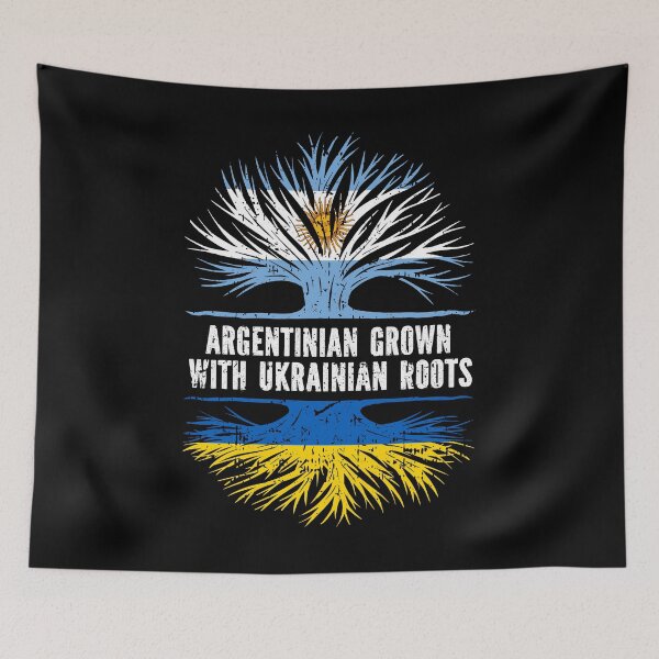 Item preview, Argentinian Grown with Ukrainian Roots Flag designed and sold by CosmoKitsch.