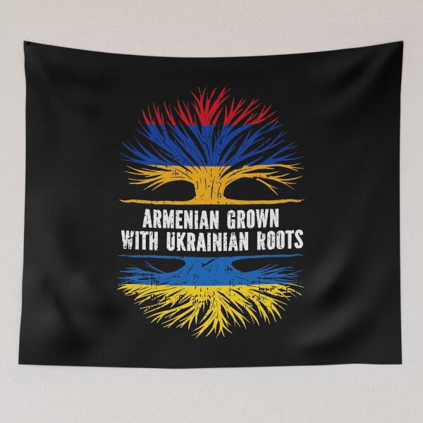 Item preview, Armenian Grown with Ukrainian Roots Flag designed and sold by CosmoKitsch.