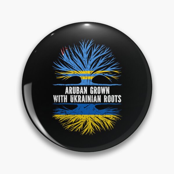 Item preview, Aruban Grown with Ukrainian Roots Flag designed and sold by CosmoKitsch.