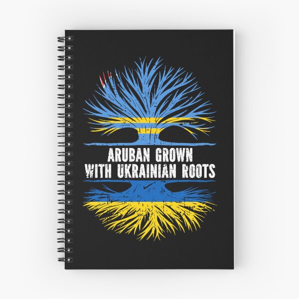 Item preview, Aruban Grown with Ukrainian Roots Flag designed and sold by CosmoKitsch.