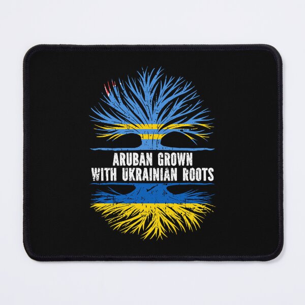 Item preview, Aruban Grown with Ukrainian Roots Flag designed and sold by CosmoKitsch.