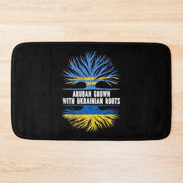 Item preview, Aruban Grown with Ukrainian Roots Flag designed and sold by CosmoKitsch.