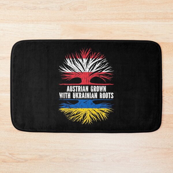 Item preview, Austrian Grown with Ukrainian Roots Flag designed and sold by CosmoKitsch.