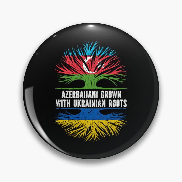 Item preview, Azerbaijani Grown with Ukrainian Roots Flag designed and sold by CosmoKitsch.