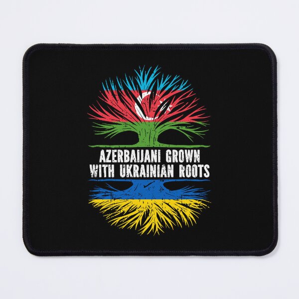 Item preview, Azerbaijani Grown with Ukrainian Roots Flag designed and sold by CosmoKitsch.
