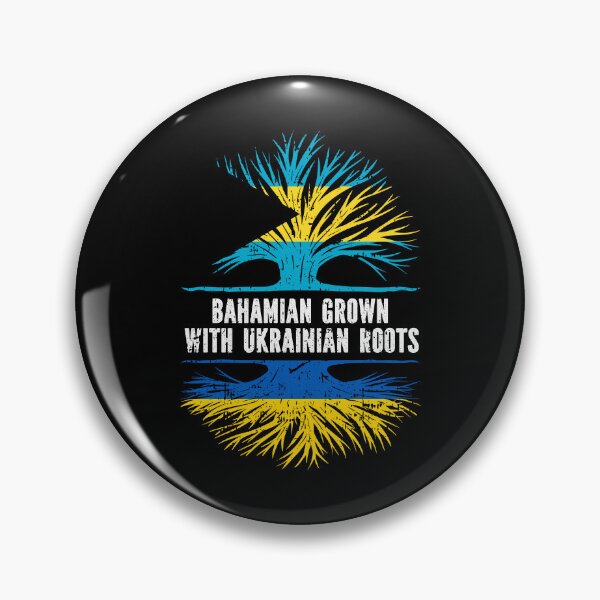 Item preview, Bahamian Grown with Ukrainian Roots Flag designed and sold by CosmoKitsch.