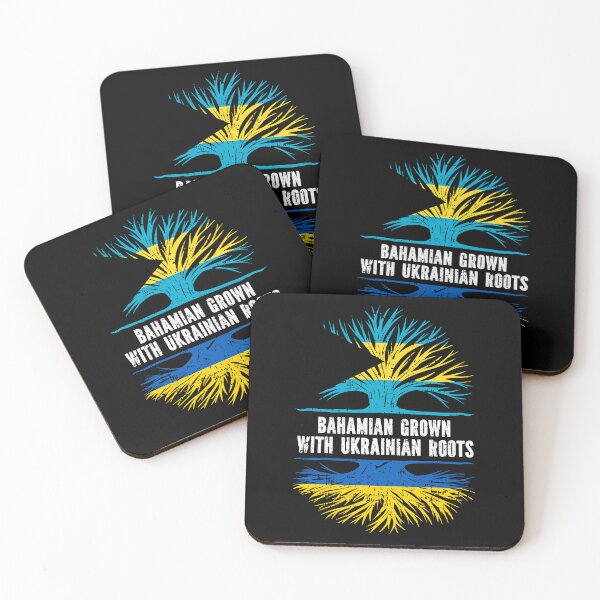 Item preview, Bahamian Grown with Ukrainian Roots Flag designed and sold by CosmoKitsch.
