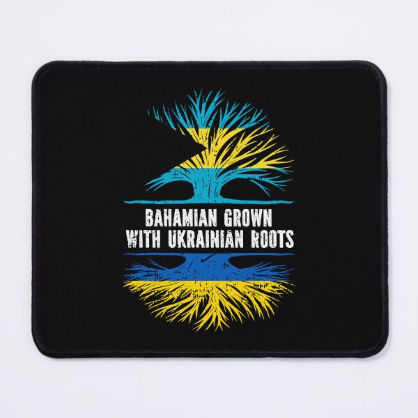 Item preview, Bahamian Grown with Ukrainian Roots Flag designed and sold by CosmoKitsch.