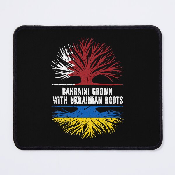 Item preview, Bahraini Grown with Ukrainian Roots Flag designed and sold by CosmoKitsch.