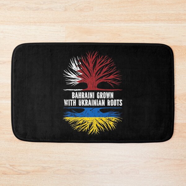 Item preview, Bahraini Grown with Ukrainian Roots Flag designed and sold by CosmoKitsch.