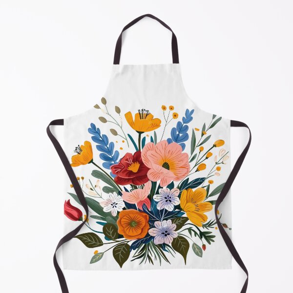 Item preview, Vibrant Folk Art Flower Bouquet - Colorful Botanical Art Print designed and sold by DesignArtist.ia.