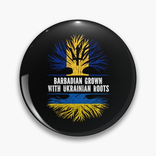 Item preview, Barbadian Grown with Ukrainian Roots Flag designed and sold by CosmoKitsch.