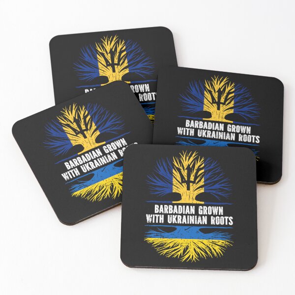 Item preview, Barbadian Grown with Ukrainian Roots Flag designed and sold by CosmoKitsch.