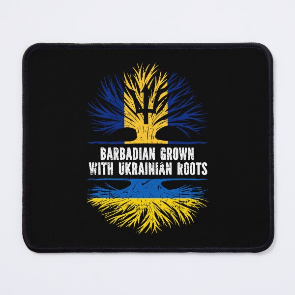 Item preview, Barbadian Grown with Ukrainian Roots Flag designed and sold by CosmoKitsch.