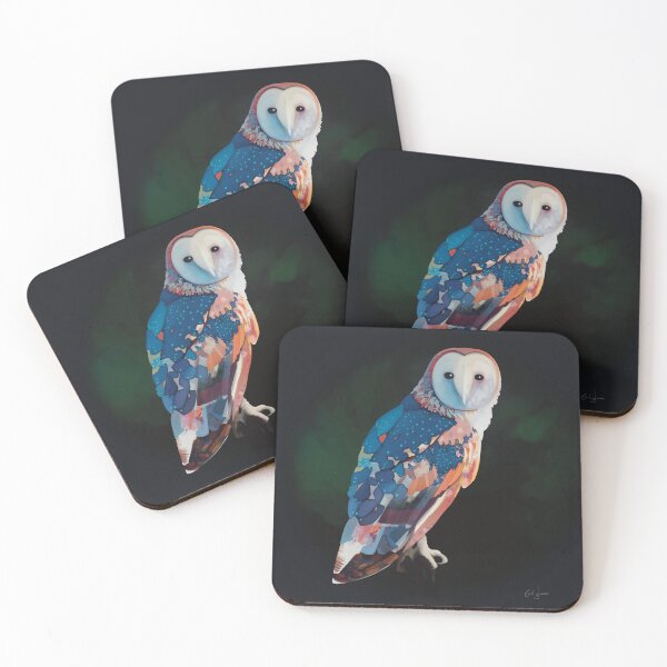 Item preview, Vigil I – Barn Owl Portrait – Dark Wildlife Art Print designed and sold by Scribbles on the Farm.
