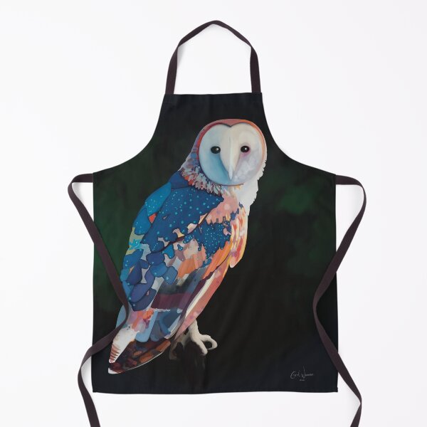 Item preview, Vigil I – Barn Owl Portrait – Dark Wildlife Art Print designed and sold by Scribbles on the Farm.
