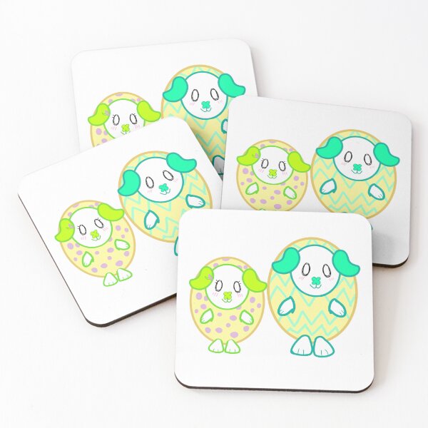 Item preview, KawaiiDOGGOS - Clover & Lucky ”Happy Easter” print  designed and sold by KawaiiDOGGOS(byL) & More.