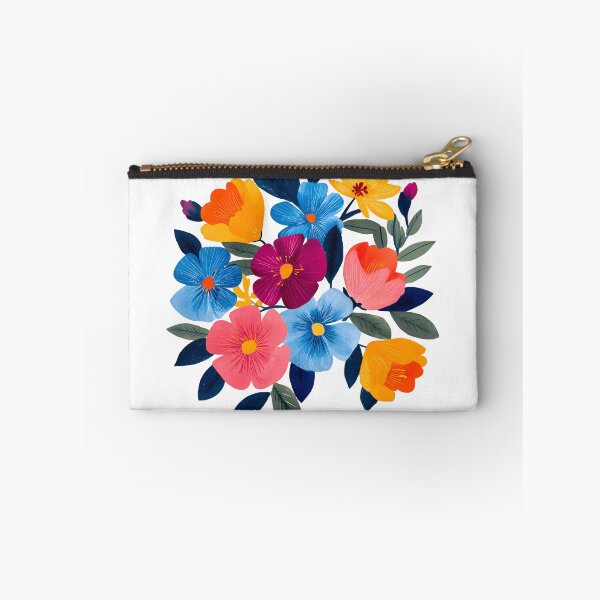 Item preview, Vibrant Folk Art Flower Bouquet - Colorful Botanical Art Print designed and sold by DesignArtist.ia.
