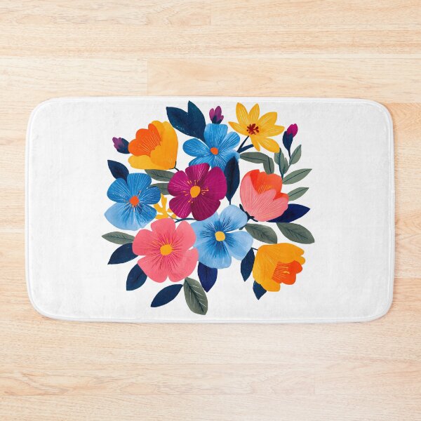 Item preview, Vibrant Folk Art Flower Bouquet - Colorful Botanical Art Print designed and sold by DesignArtist.ia.