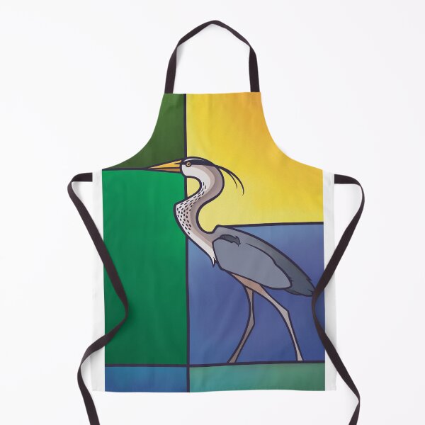 Item preview, Heron Study – Colour Block Bird Illustration – Modern Wildlife Art designed and sold by Scribbles on the Farm.