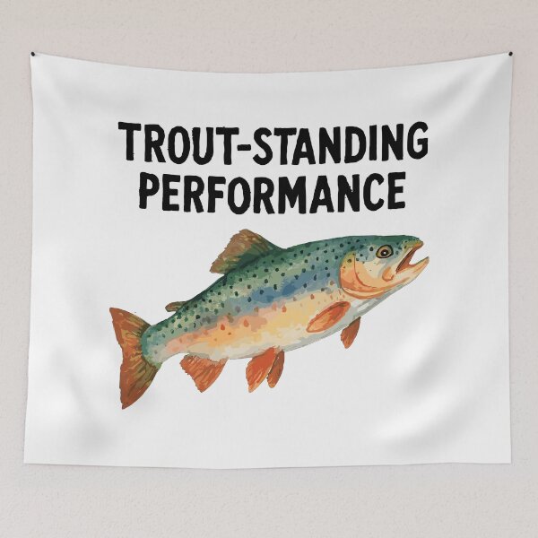 Item preview, Trout Watercolor: Trout-standing Performance designed and sold by Pineapple-Tree.