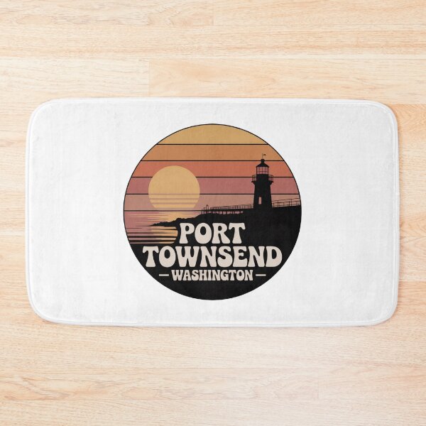 Item preview, Port Townsend Washington: Retro Sunset Lighthouse Badge designed and sold by CircinusStore.