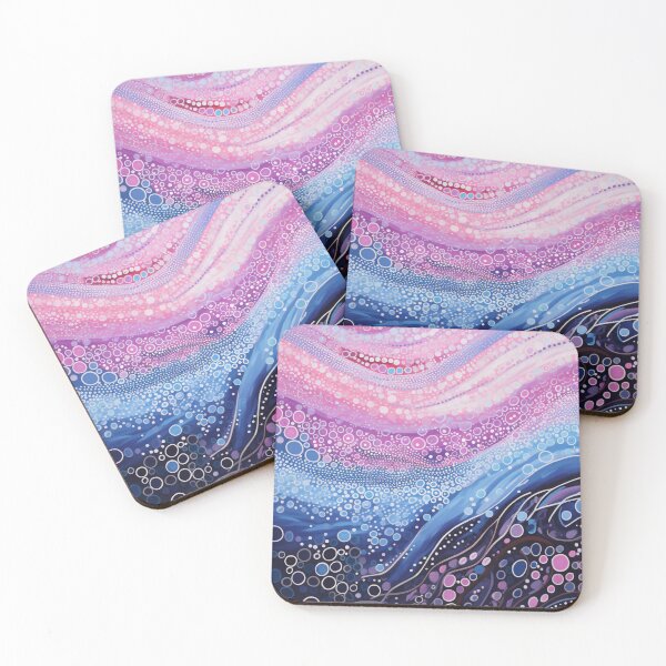 Item preview, Aboriginal Inspired Dot Art - Gentle Midnight Waves designed and sold by GrinGalore.