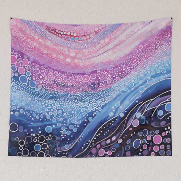 Item preview, Aboriginal Inspired Dot Art - Gentle Midnight Waves designed and sold by GrinGalore.