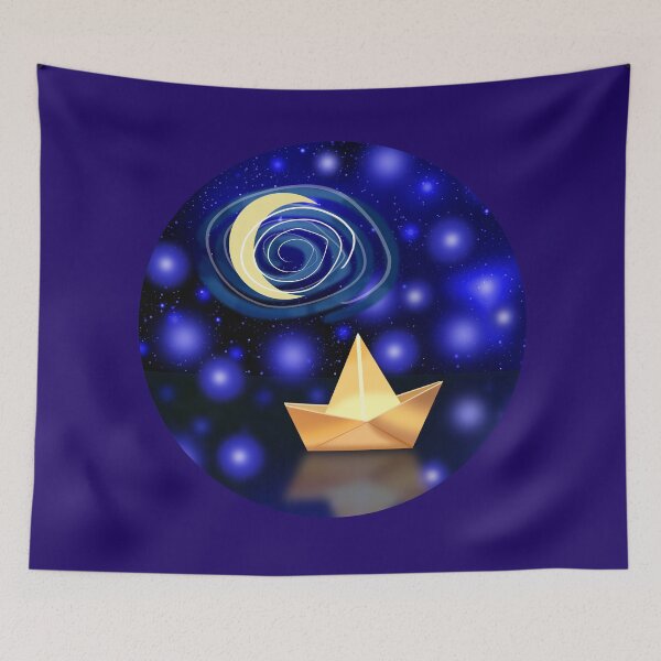 Item preview, Paper Boat Under Starry Sky designed and sold by Andrew  Hitchen.