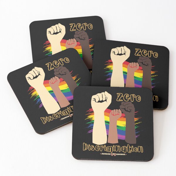 Item preview, Zero Discrimination LGBT Flag BLM designed and sold by ReuvenStore.
