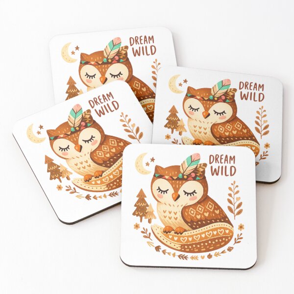 Item preview, Dream Wild Owl – Cute Woodland Animal Illustration designed and sold by myforestfog.