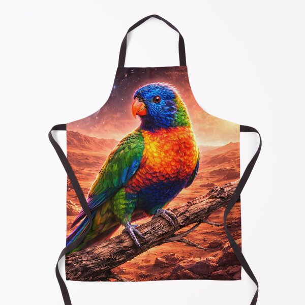 Item preview, Cosmic Rainbow Lorikeet in Alien Landscape designed and sold by ImaginingNebulae.