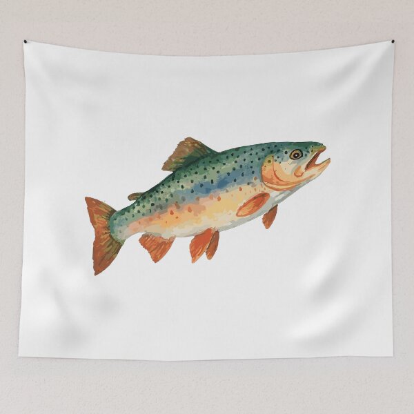 Item preview, Trout Watercolor – Elegant Design for Anglers designed and sold by Pineapple-Tree.