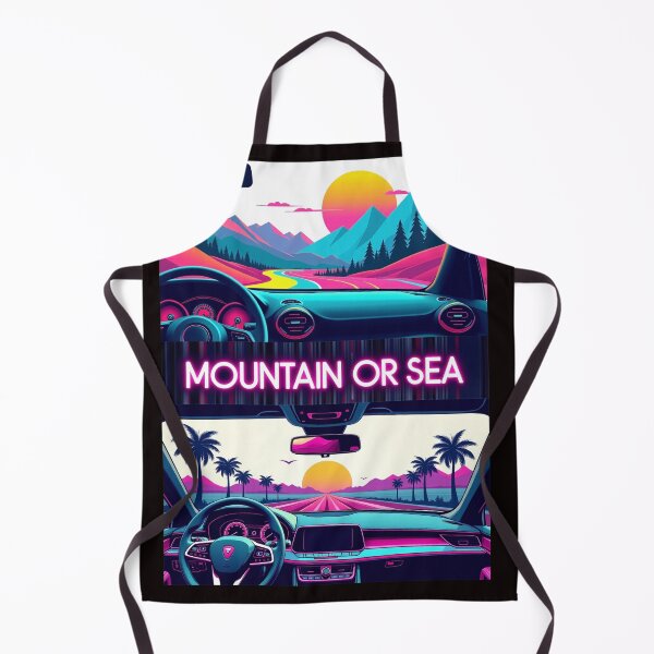Item preview, Mountain or Sea - Retro Neon Road Trip designed and sold by GreenDreamArt.