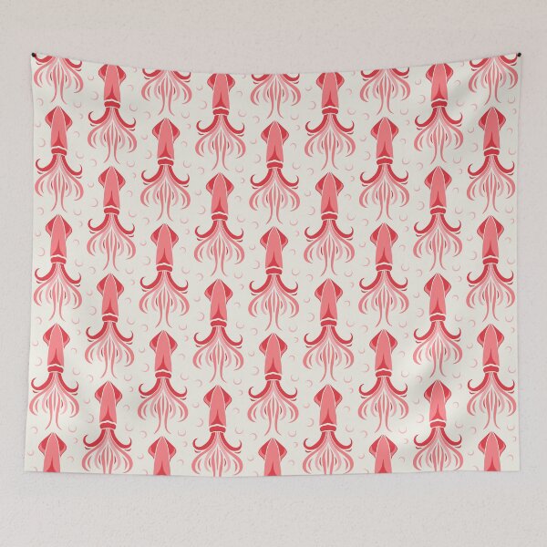 Item preview, 3635A - pink squid pattern designed and sold by RouCouCou.