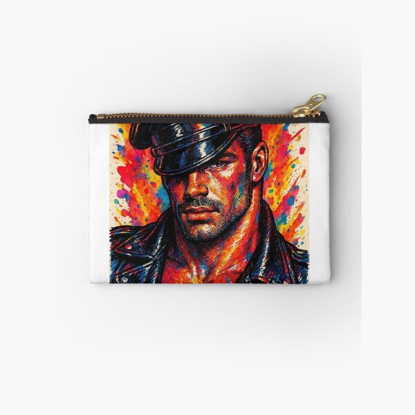 Item preview, Gay 1940s Vintage Biker Rebel Colorsplash Tom of Finland Tribute Leather Pride Graphic Design designed and sold by ItsAKinkThing.