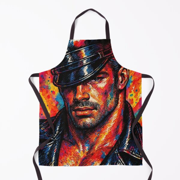 Item preview, Gay 1940s Vintage Biker Rebel Colorsplash Tom of Finland Tribute Leather Pride Graphic Design designed and sold by ItsAKinkThing.