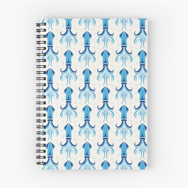 Item preview, 3635B - blue squid pattern designed and sold by RouCouCou.