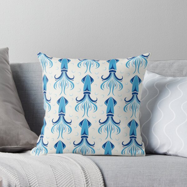 Item preview, 3635B - blue squid pattern designed and sold by RouCouCou.