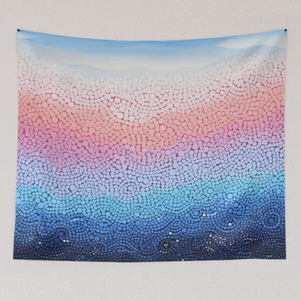 Item preview, Aboriginal Inspired Dot Art - Midnight Ripple designed and sold by GrinGalore.