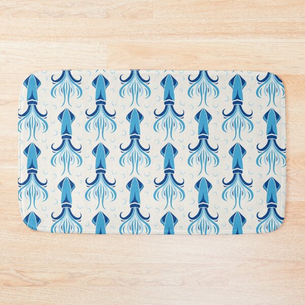 Item preview, 3635B - blue squid pattern designed and sold by RouCouCou.