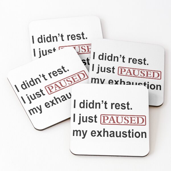Item preview, I Didn’t Rest Quote – Minimalist Burnout Sticker, Introvert Energy, Simple Mental Health Text Design designed and sold by MadCatDesign77.