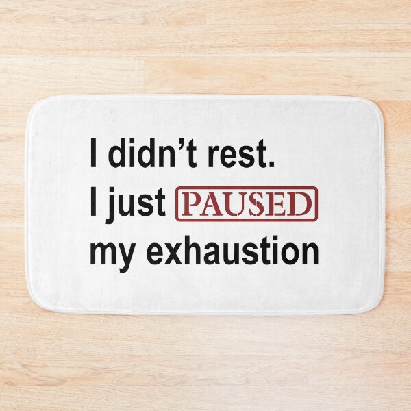 Item preview, I Didn’t Rest Quote – Minimalist Burnout Sticker, Introvert Energy, Simple Mental Health Text Design designed and sold by MadCatDesign77.