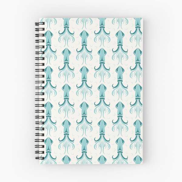Item preview, 3635C - teal squid pattern designed and sold by RouCouCou.