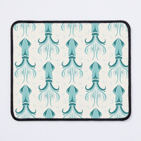 Item preview, 3635C - teal squid pattern designed and sold by RouCouCou.