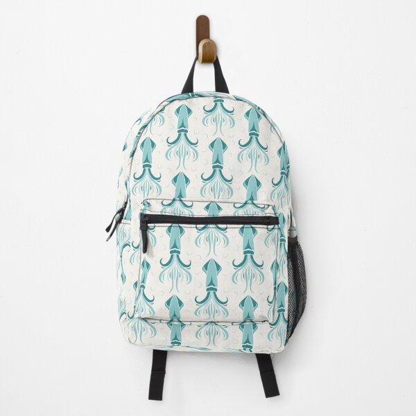 Item preview, 3635C - teal squid pattern designed and sold by RouCouCou.
