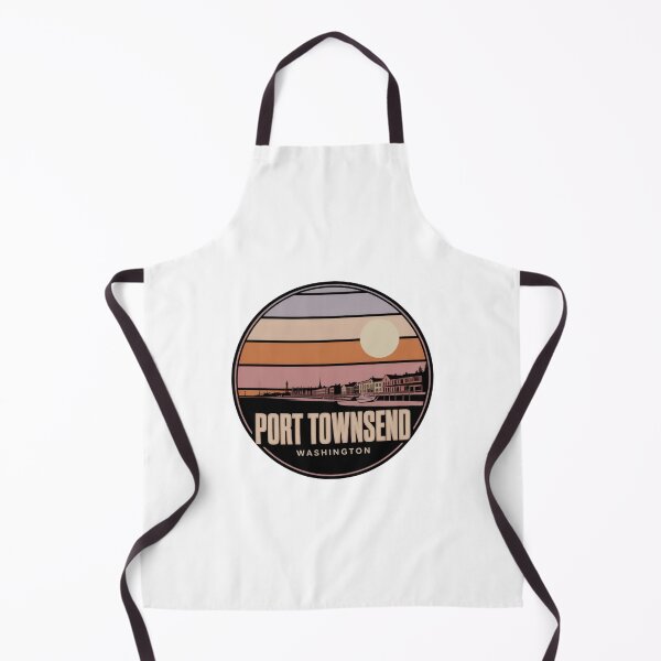 Item preview, Port Townsend Washington: Retro Lavender Sunset Waterfront Badge designed and sold by CircinusStore.