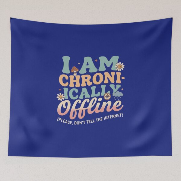 Item preview, I Am Chronically Offline Retro Puffy Aesthetic designed and sold by Conviction studio.