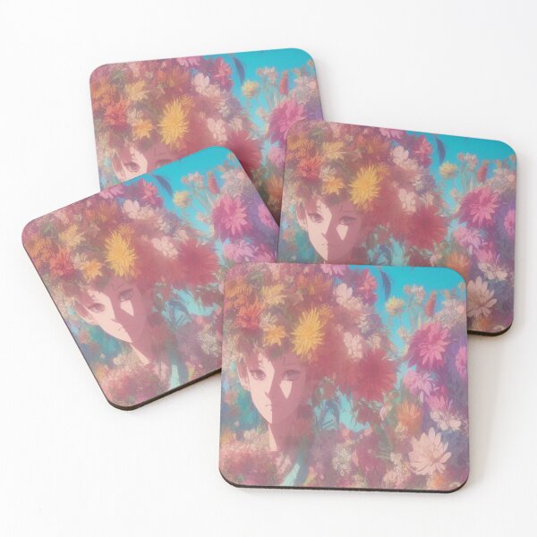 Item preview, Dreamlike Floral Portrait Art with Colorful Bloom Energy designed and sold by FotoworldEdel.