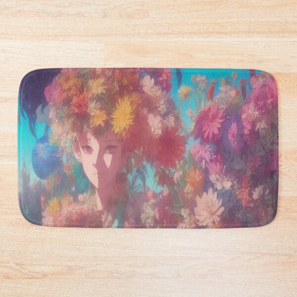 Item preview, Dreamlike Floral Portrait Art with Colorful Bloom Energy designed and sold by FotoworldEdel.
